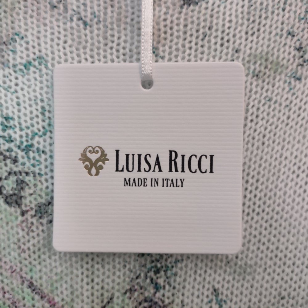 Made In Italy Luisa Ricci Abstract Knit Top - Picture 6 of 14